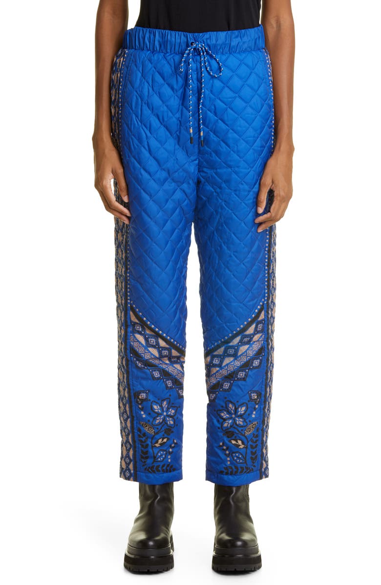 FARM Rio Macaw Forest Quilted Ankle Pants, Main, color, 
