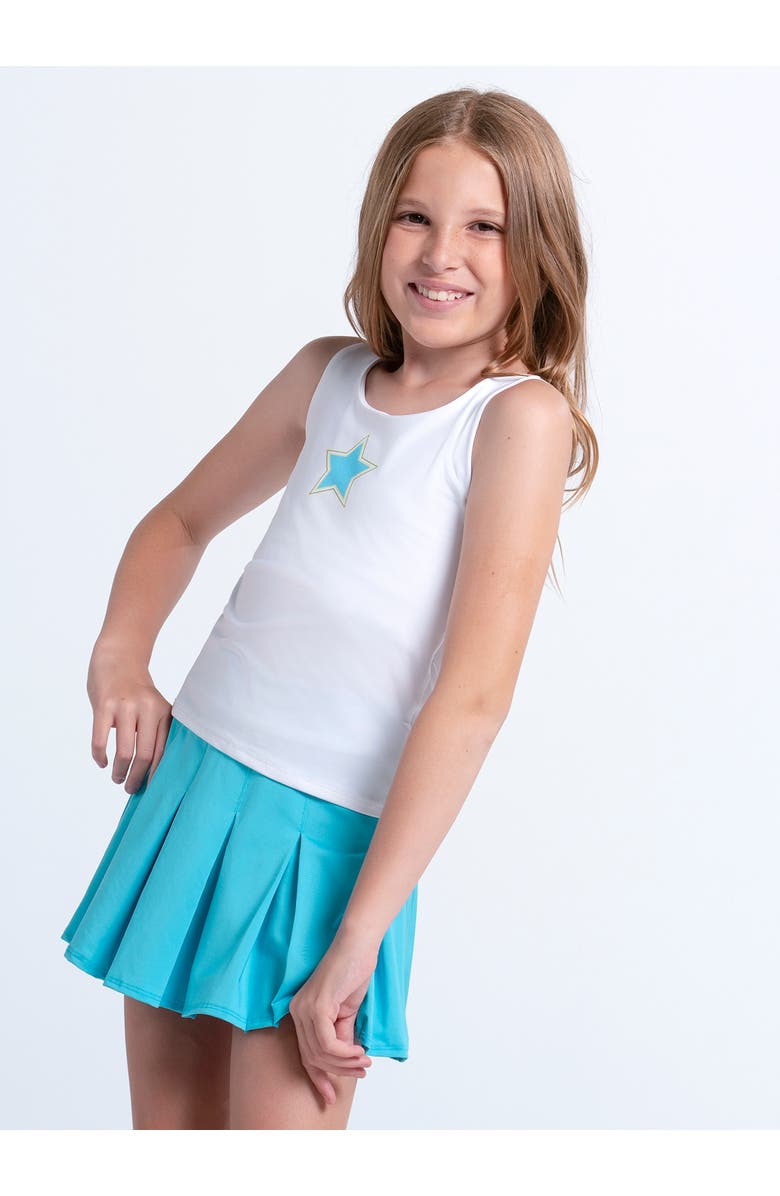 Lucky in Love Girls' Starlane Tank Top, Main, color, White