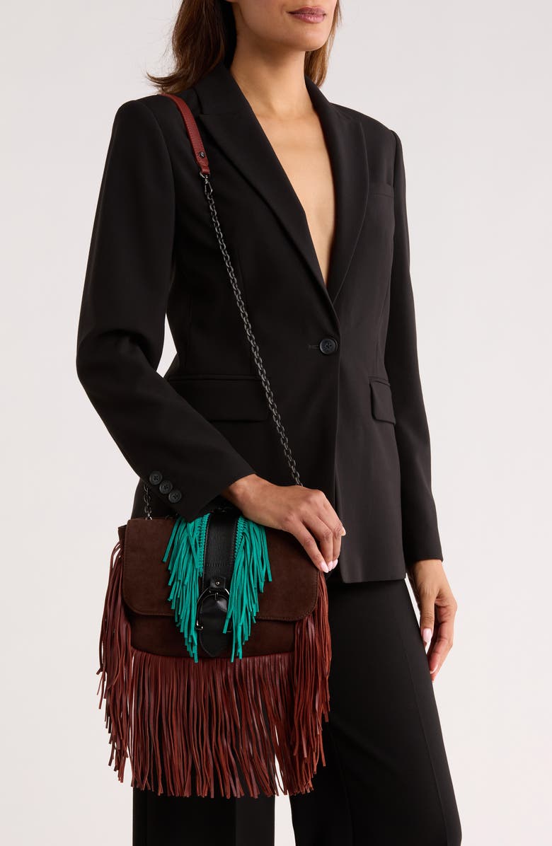 Longchamp Small Amazone Convertible Crossbody Bag, Alternate, color, Ebony