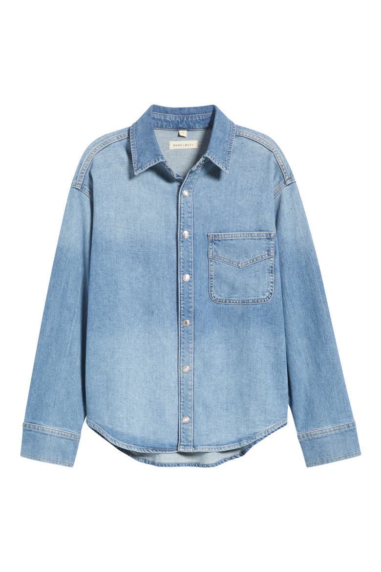 Chi Town Denim Shacket, Alternate, color, PRETTY PLEASE