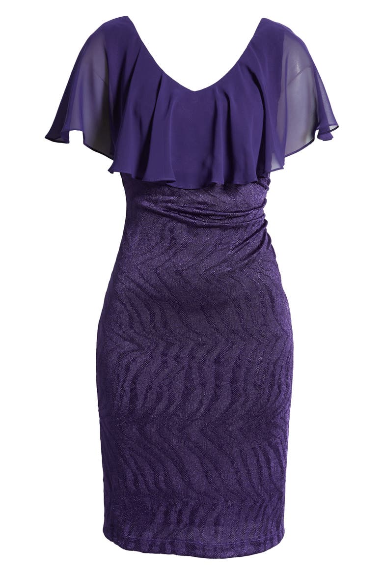 Cape Dress, Alternate, color, GRAPE