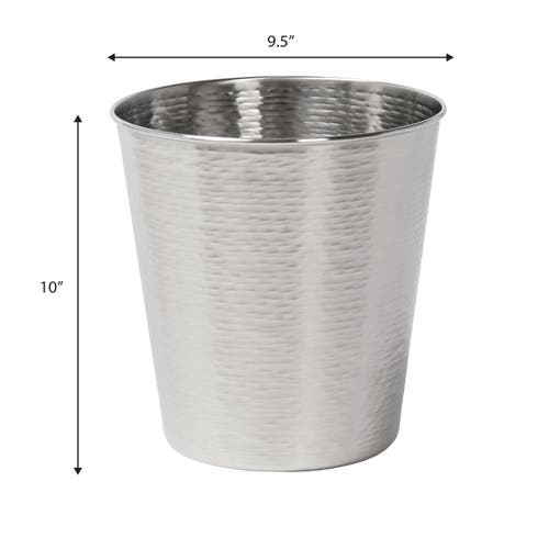 Happimess Remi Modern Classic Textured Steel 2-gallon Wastebasket