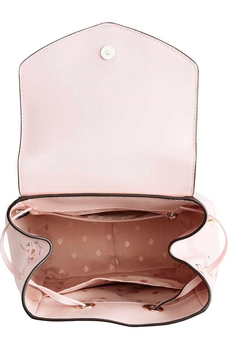 Kate Spade New York medium flower print flap backpack, Alternate, color,