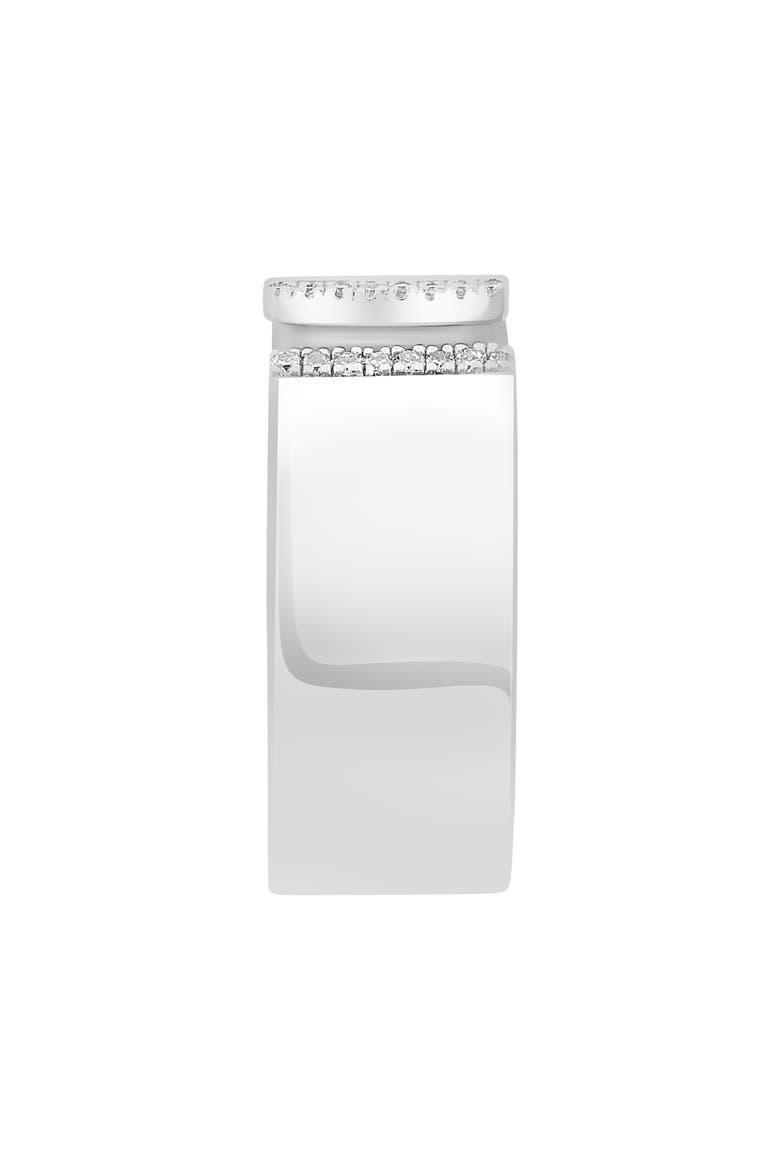 Sterling Silver Pavé Diamond Open Band Ring - 0.05ct. - Size 7, Alternate, color, SILVER