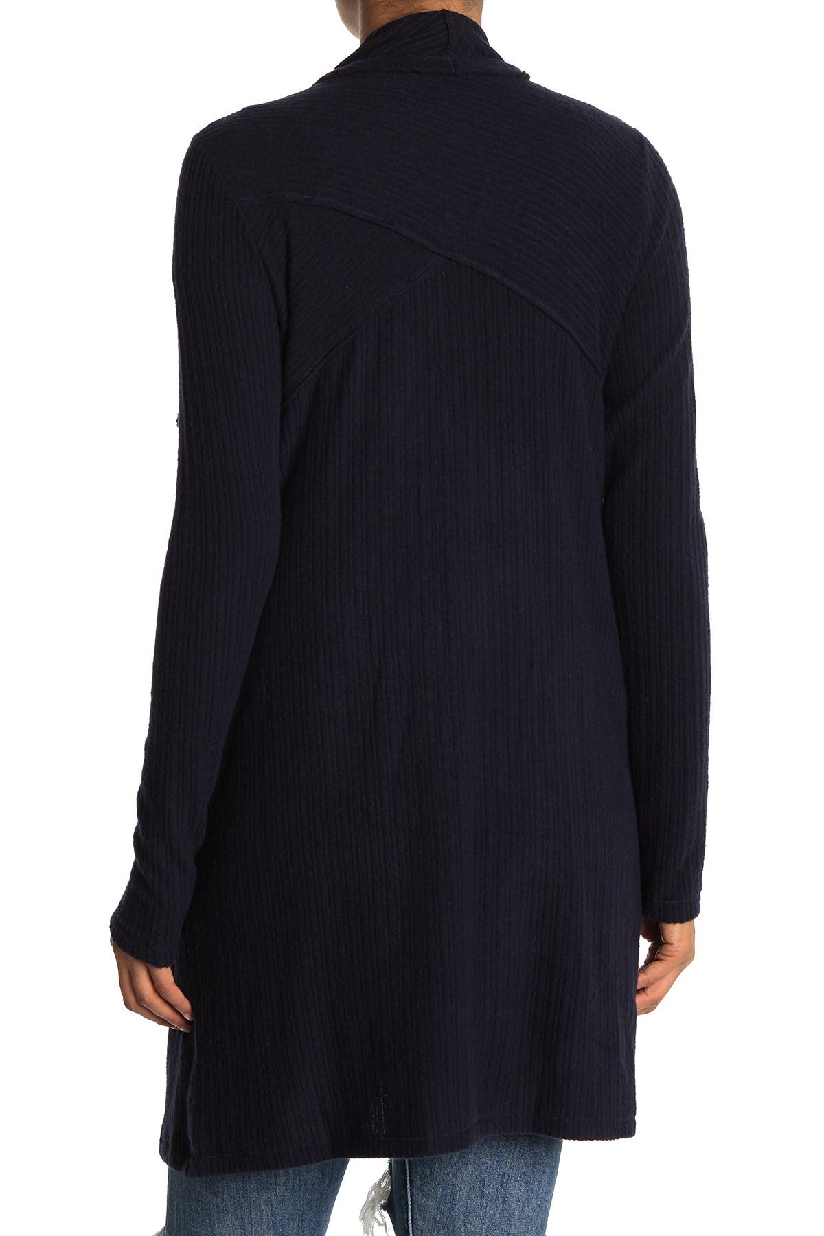 Heather by Bordeaux Mix Rib Cozy Waterfall Cardigan (Women) | Nordstromrack