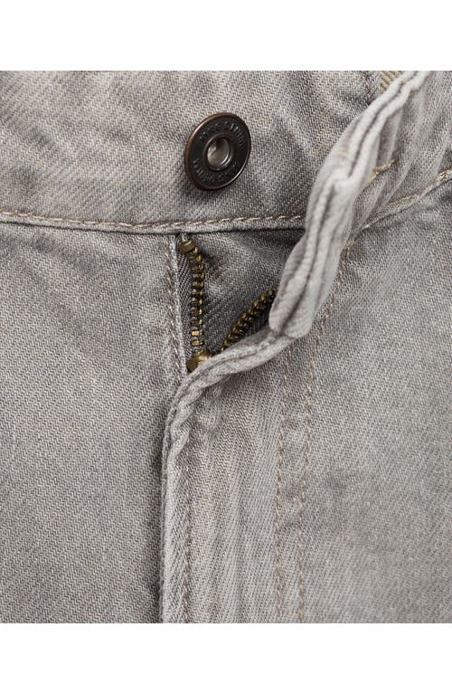 Mango Moby Straight Fit Cotton Jeans In Gray
