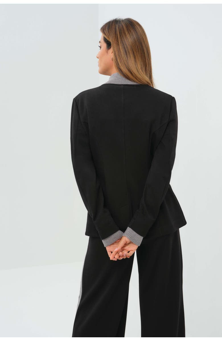 Anatomie Vista Blazer, Alternate, color, Black/Light Heather Grey