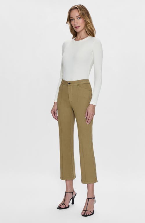 Shop Pistola Simone Seamed Kick Flare Pants In Khaki