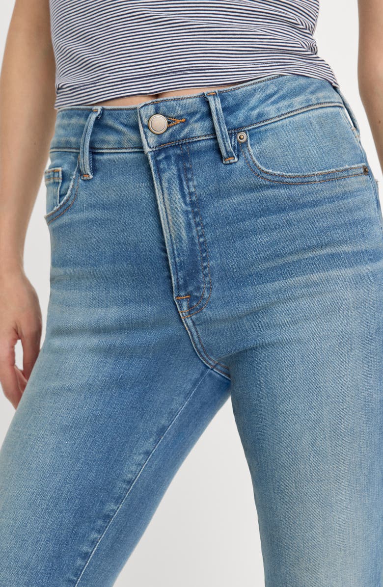 Good American Soft-Tech Good Legs Ripped Crop Mini Bootcut Jeans, Alternate, color, Indigo1210