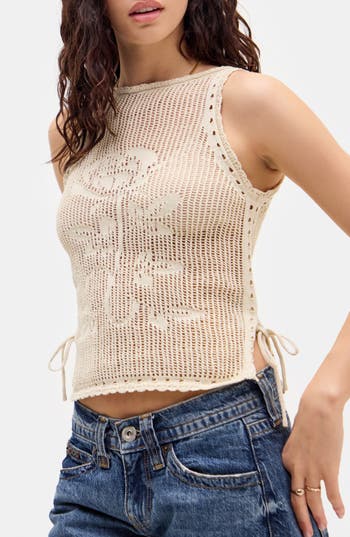 Bdg Urban Outfitters Open Stitch Sleeveless Sweater Vest In Neutral