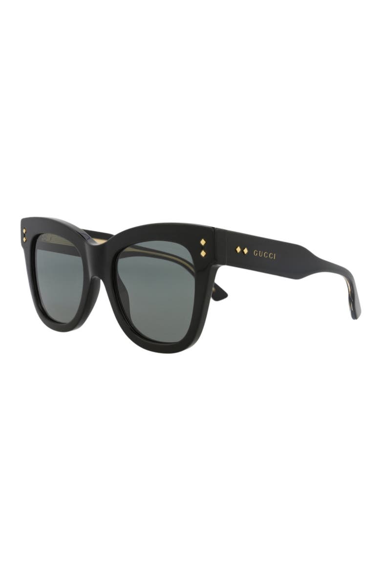 GG1082S Cat Eye Sunglasses, Alternate, color, BLACK BLACK GREY