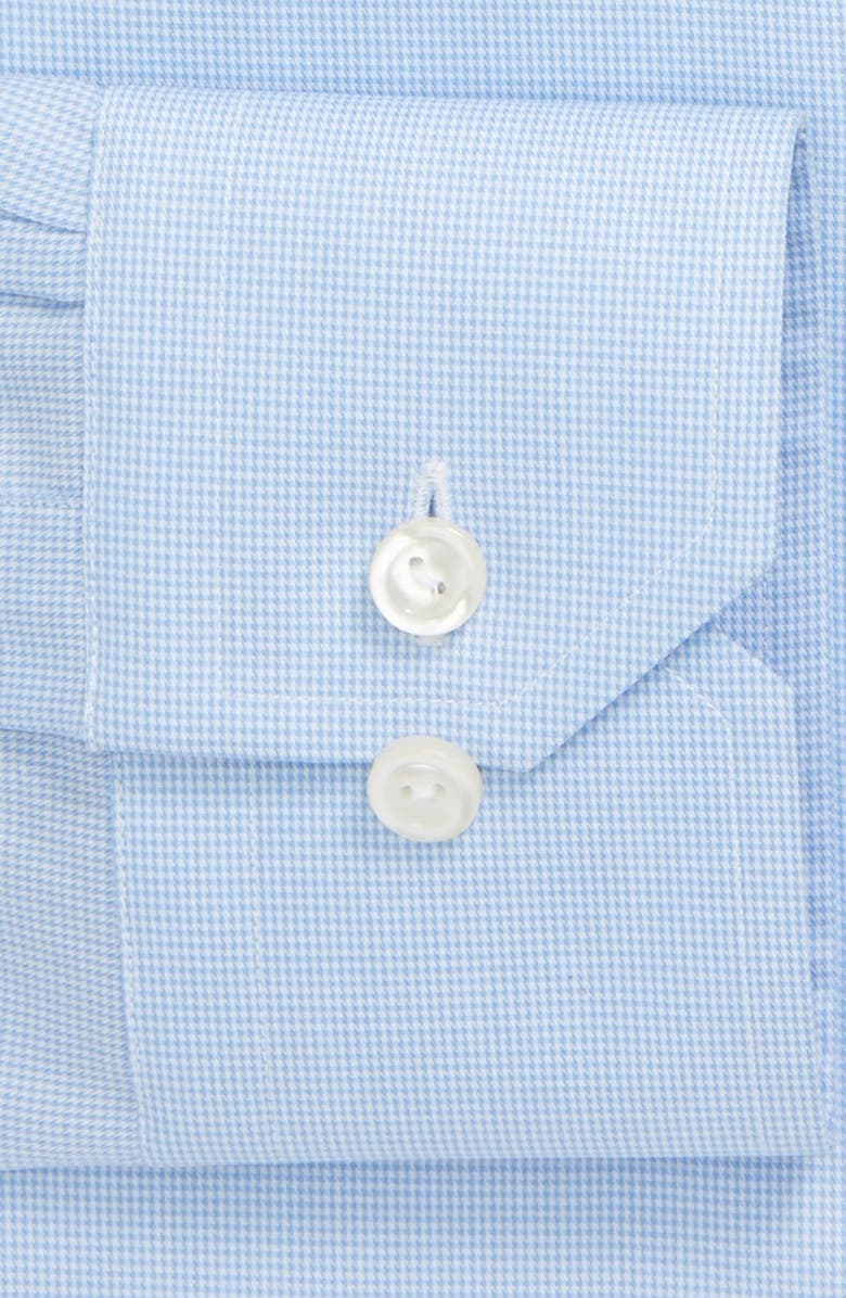 Eton Contemporary Fit Houndstooth Dress Shirt, Alternate, color, Blue