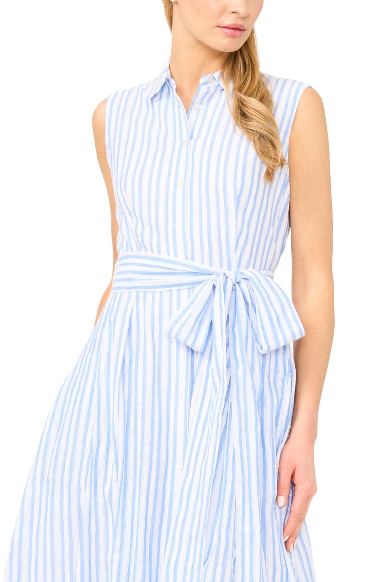 Charlie Stripe Seersucker Midi Dress, Alternate, color, BLUE SURF