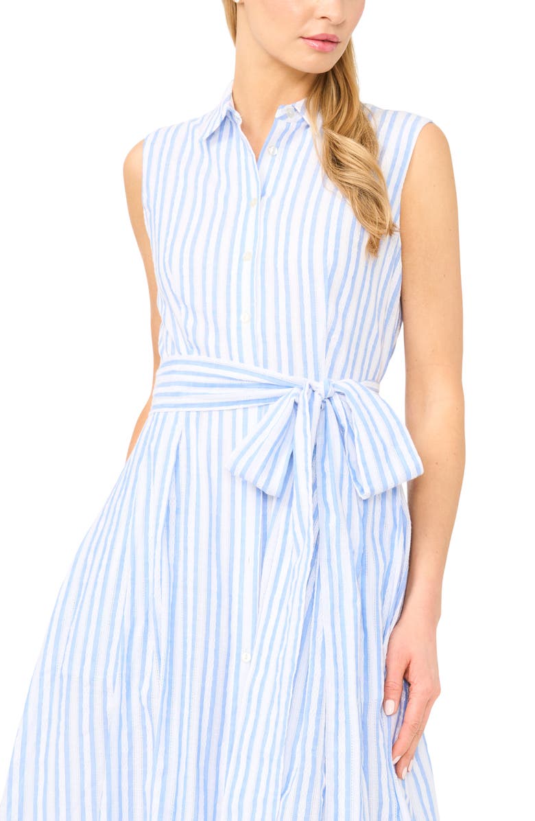 Ted Baker Charlie Stripe Seersucker Midi Dress, Alternate, color, Blue Surf