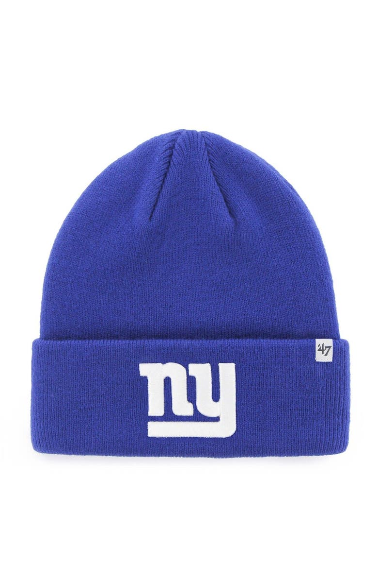 '47 Men's '47 Royal New York Giants Primary Basic Cuffed Knit Hat, Main, color, 