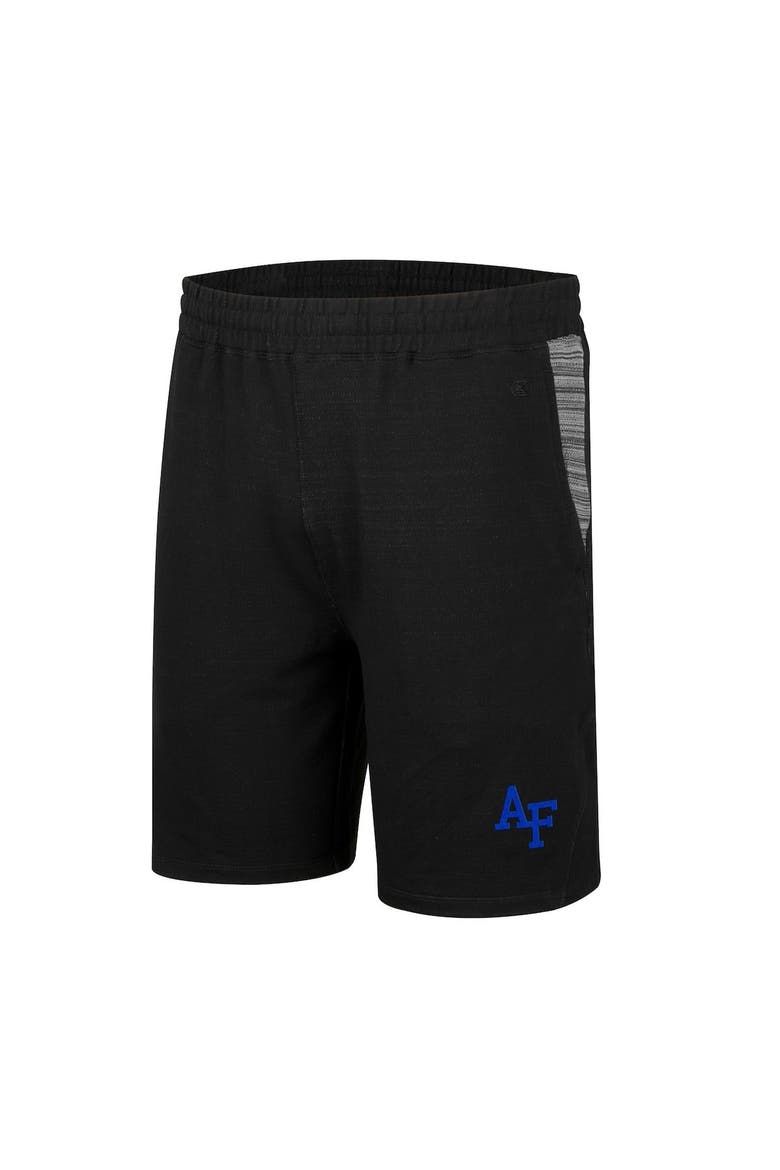 Men's Colosseum Black Air Force Falcons Wild Party Tri-Blend Shorts, Alternate, color, Black
