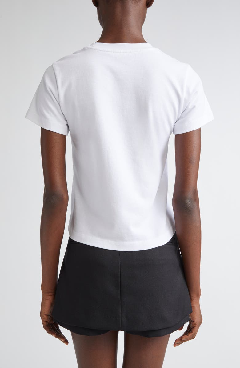 Sandy Liang Ame Bow Graphic Baby Tee, Alternate, color, White