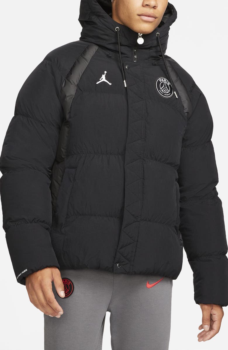 Nike Paris Saint Germain Hooded Puffer Coat, Main, color, 