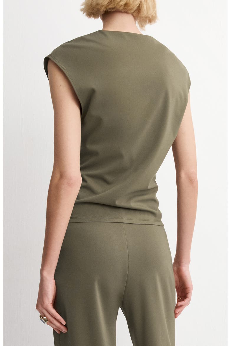 Pleated Top, Alternate, color, KHAKI GREEN