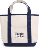 Favorite Daughter Small Logo Embroidered Canvas Tote