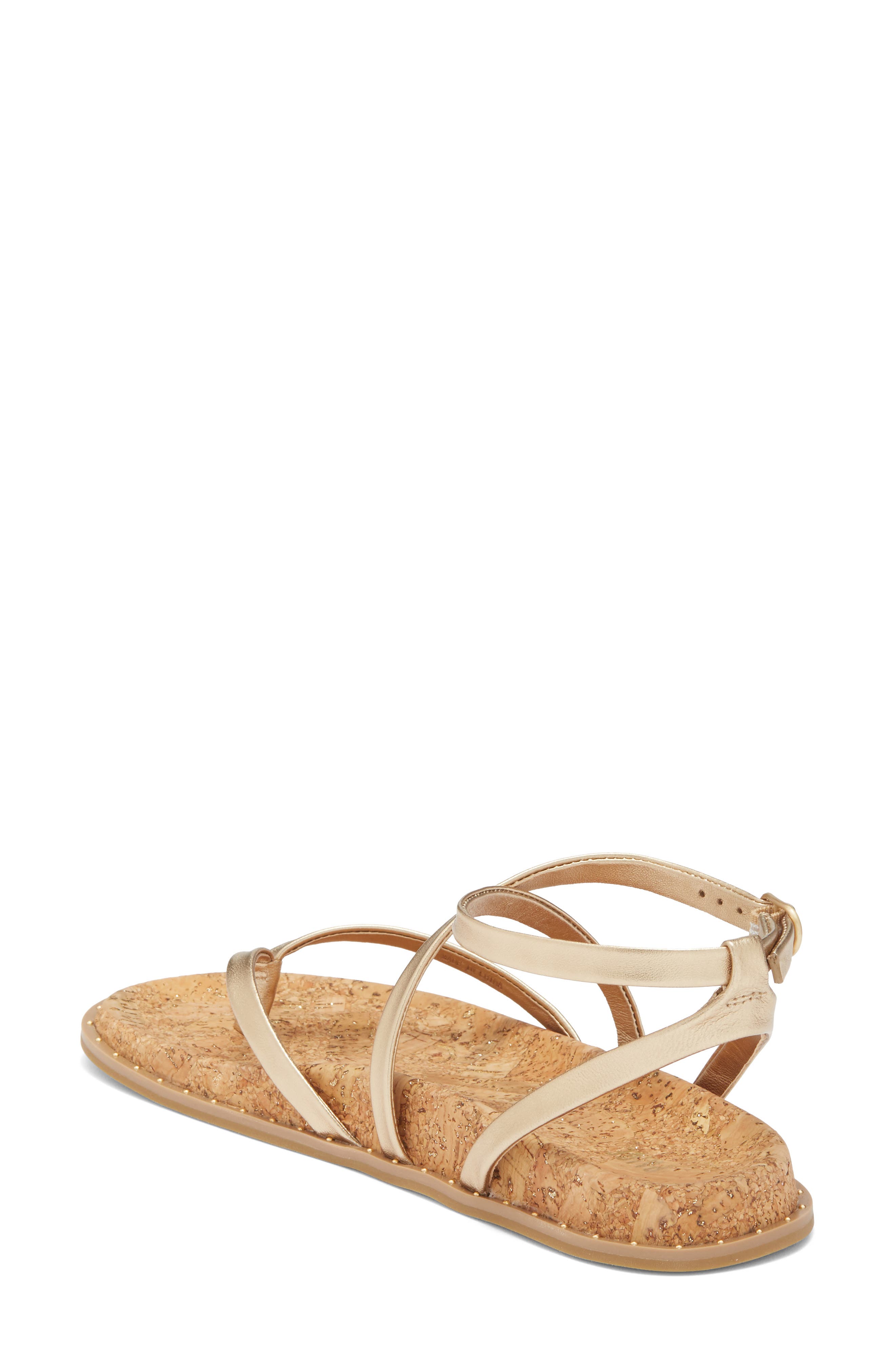 Zana Strappy Sandal, Alternate, color, DARK GOLD