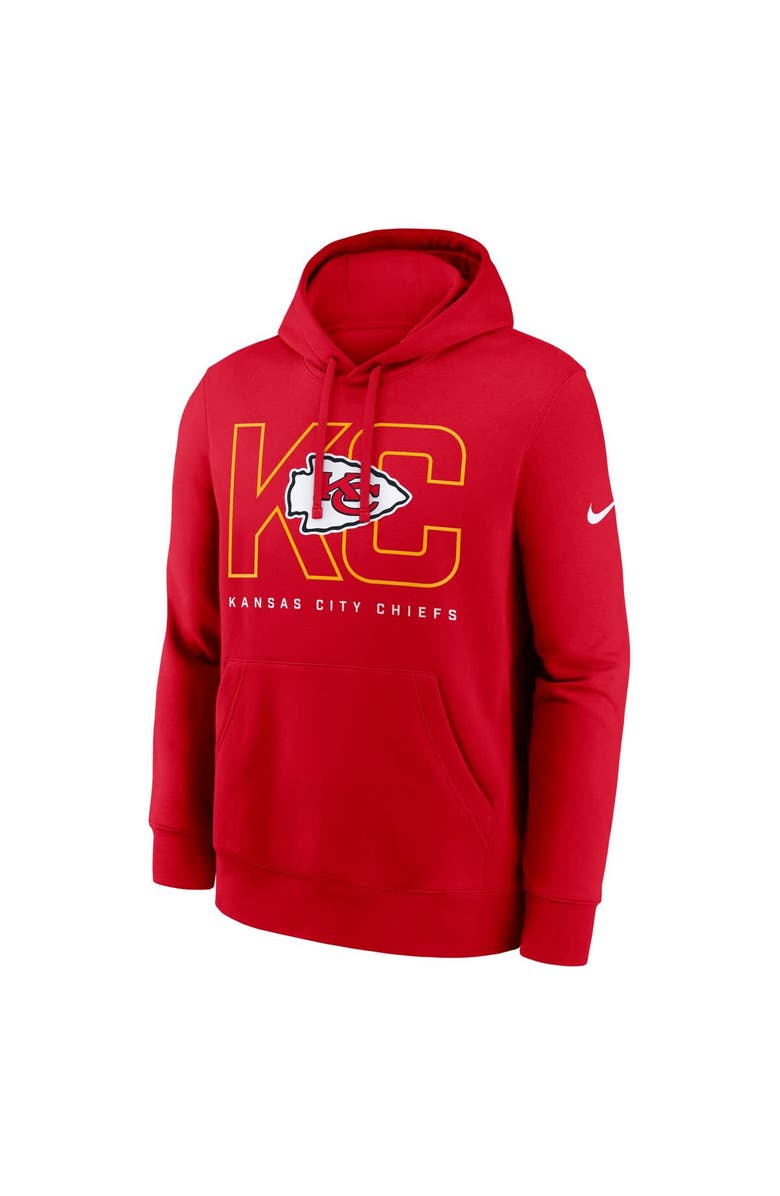 Nike Men's Nike Red Kansas City Chiefs Busted Play Club Fleece Pullover Hoodie, Alternate, color, Red