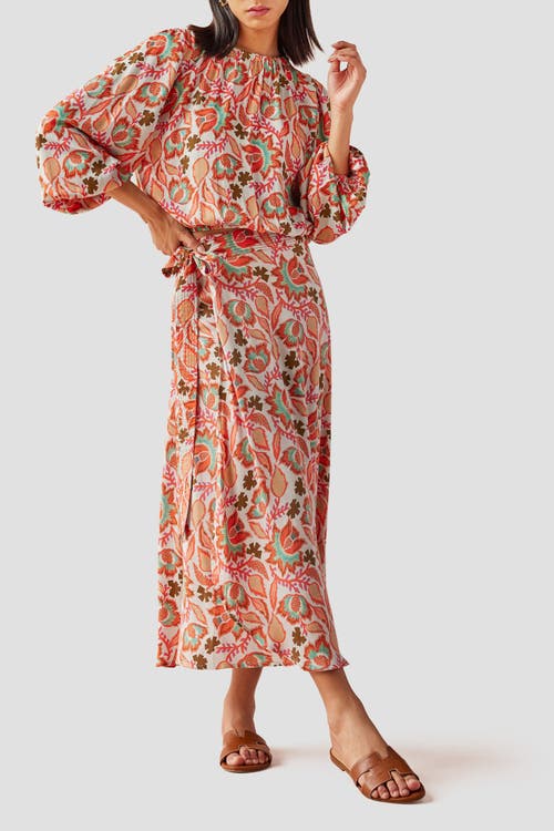Omika Nalini Wrap Skirt In Palmera Spritz