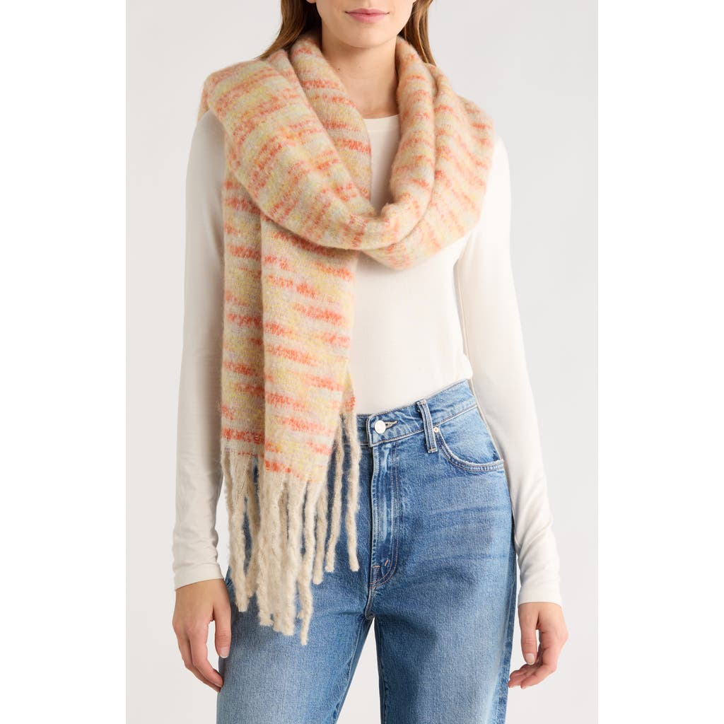 Save The Ocean Space Dye Recycled Polyester Scarf In Neutral
