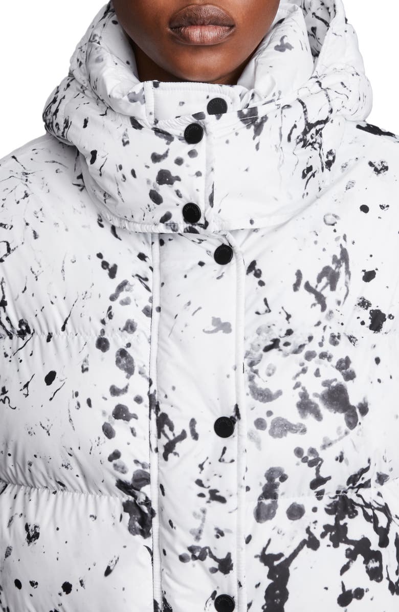 AllSaints Pember Puffer Jacket, Alternate, color, Black/ White