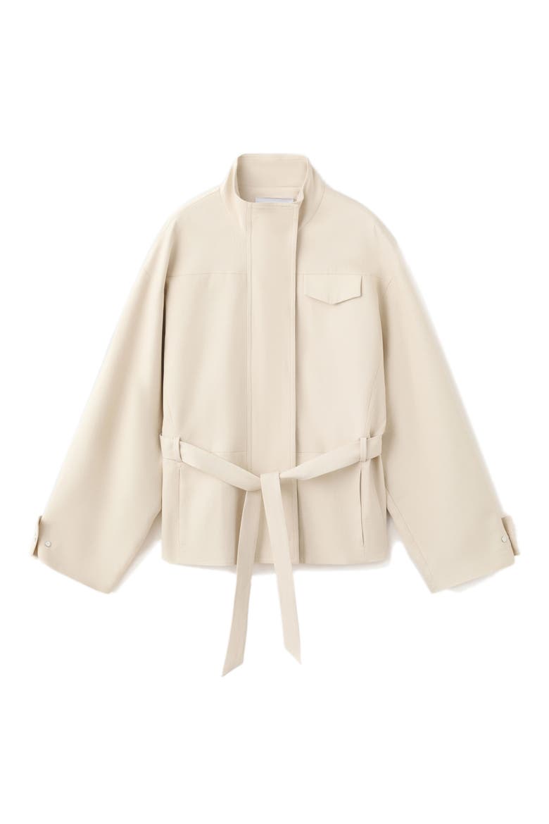 Belted Jacket, Alternate, color, BEIGE