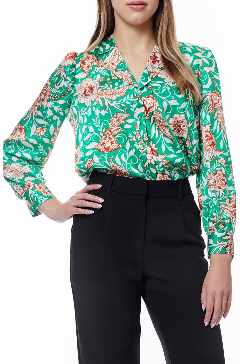Matilda Floral Long Sleeve Button-Up Shirt, Main, color, FIORE
