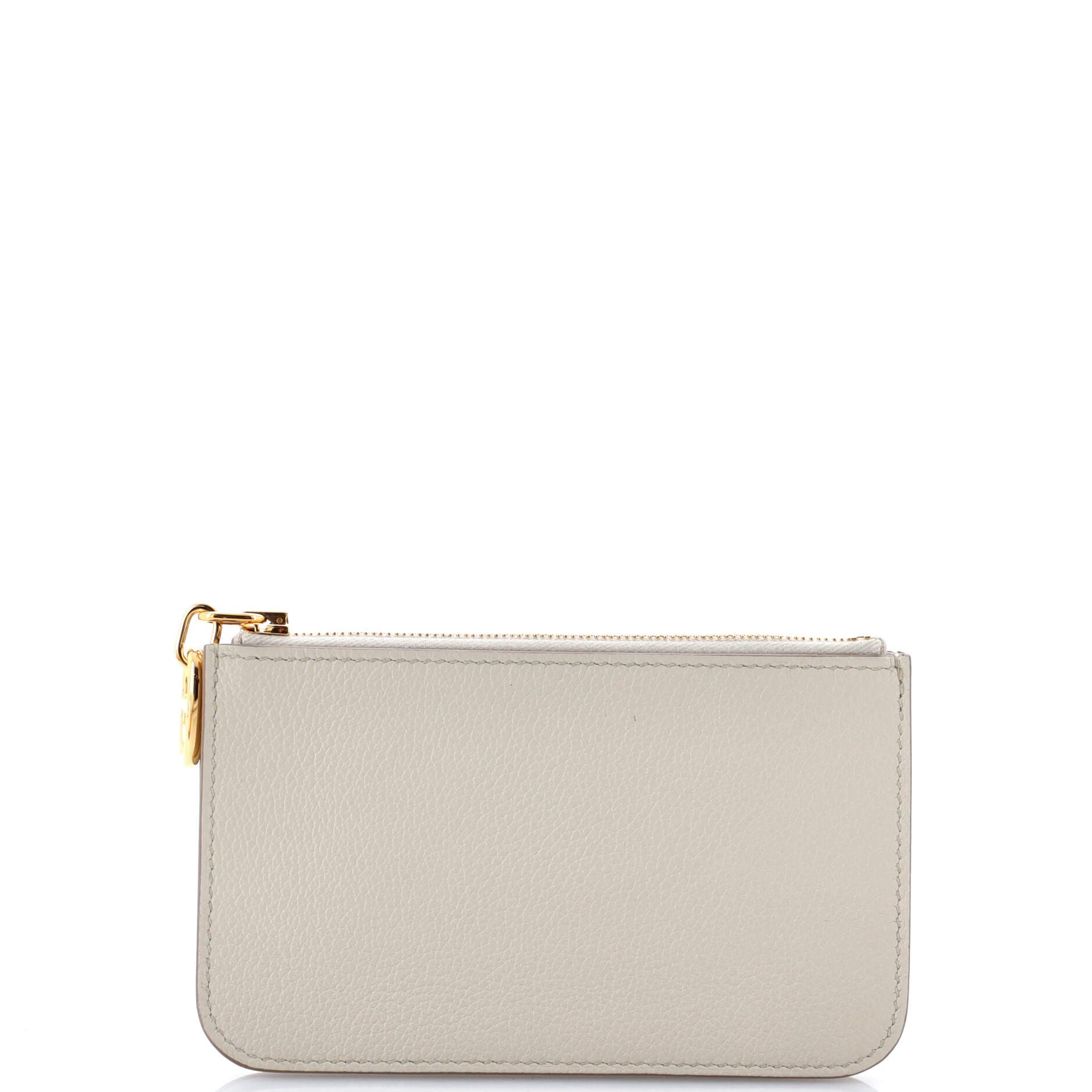 Pre-Owned Hermes Zipengo Chaine d'Ancre Zip Card Holder Leather, Main, color, Beton