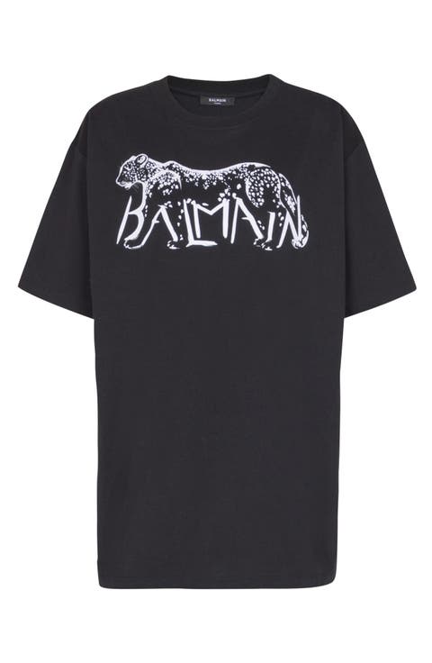 T-shirt with leopard print