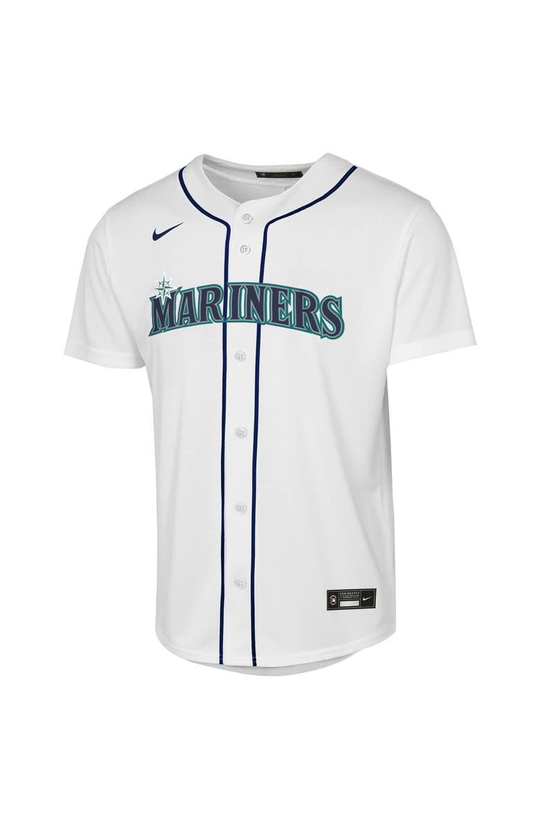 Nike Youth Nike  White Seattle Mariners Home Replica Jersey, Alternate, color, White