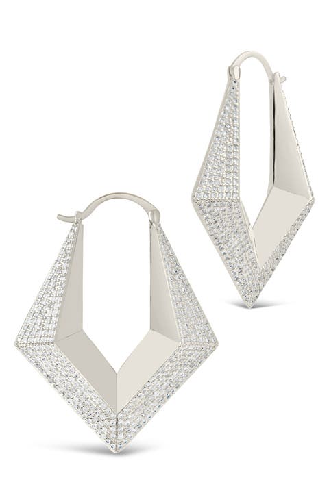 Charlize Pavé Hoop Earrings