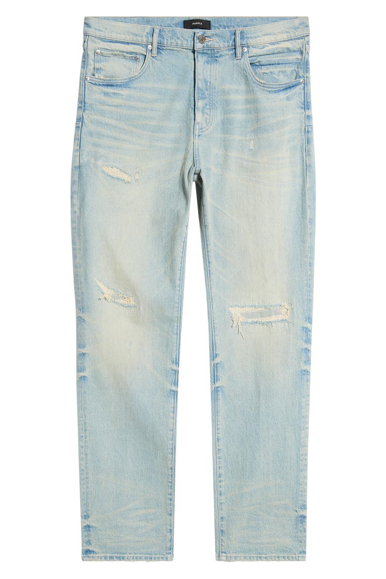 Heavy Destroy Ripped & Repaired Jeans, Main, color, SUPER LIGHT INDIGO