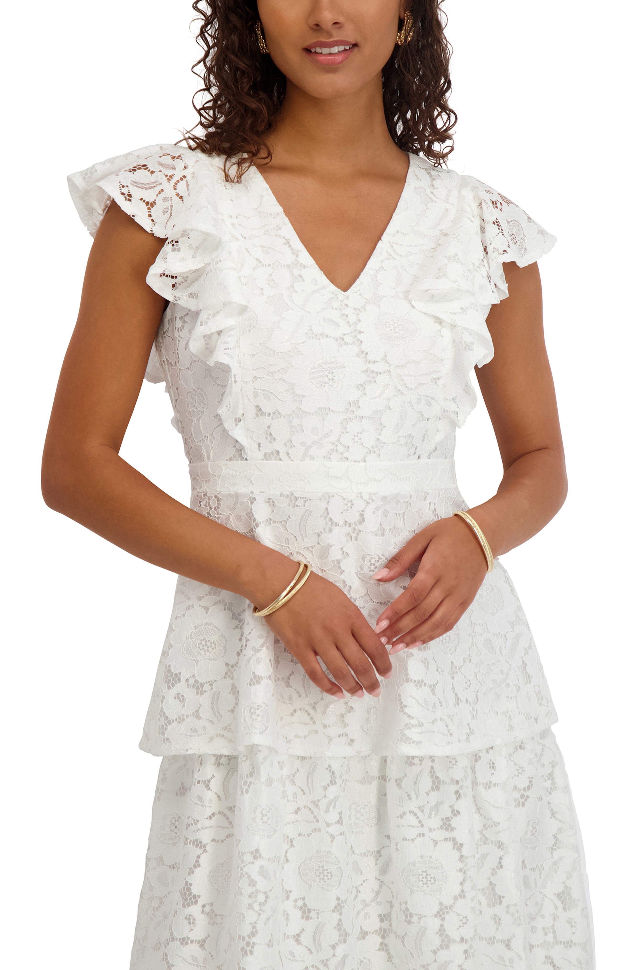kensie floral lace dress Kensie Women's Heavy Floral-Lace Long-Sleeve Mini Dress - Mauve