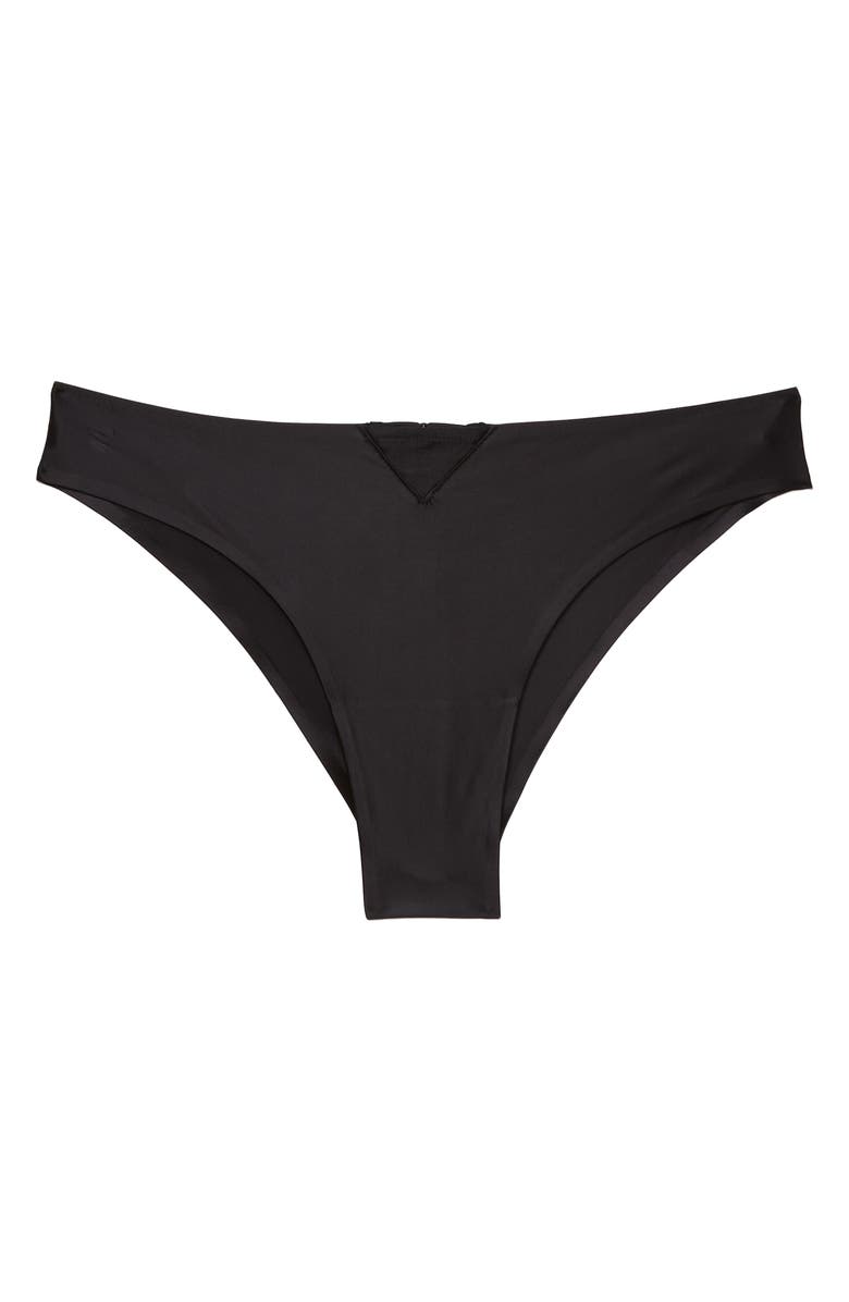 Fleur Du Mal Le Gloss Cheeky Tanga, Alternate, color, Black
