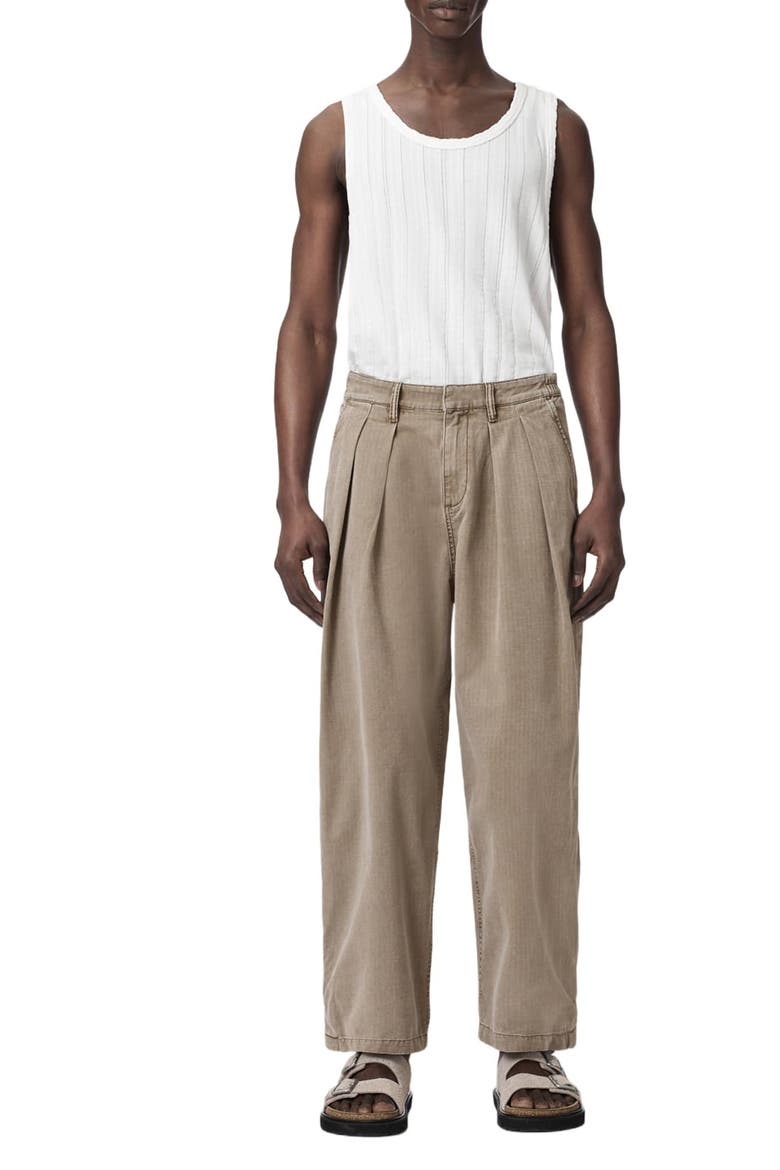 Becco Barrel Leg Pants, Alternate, color, STONE BROWN