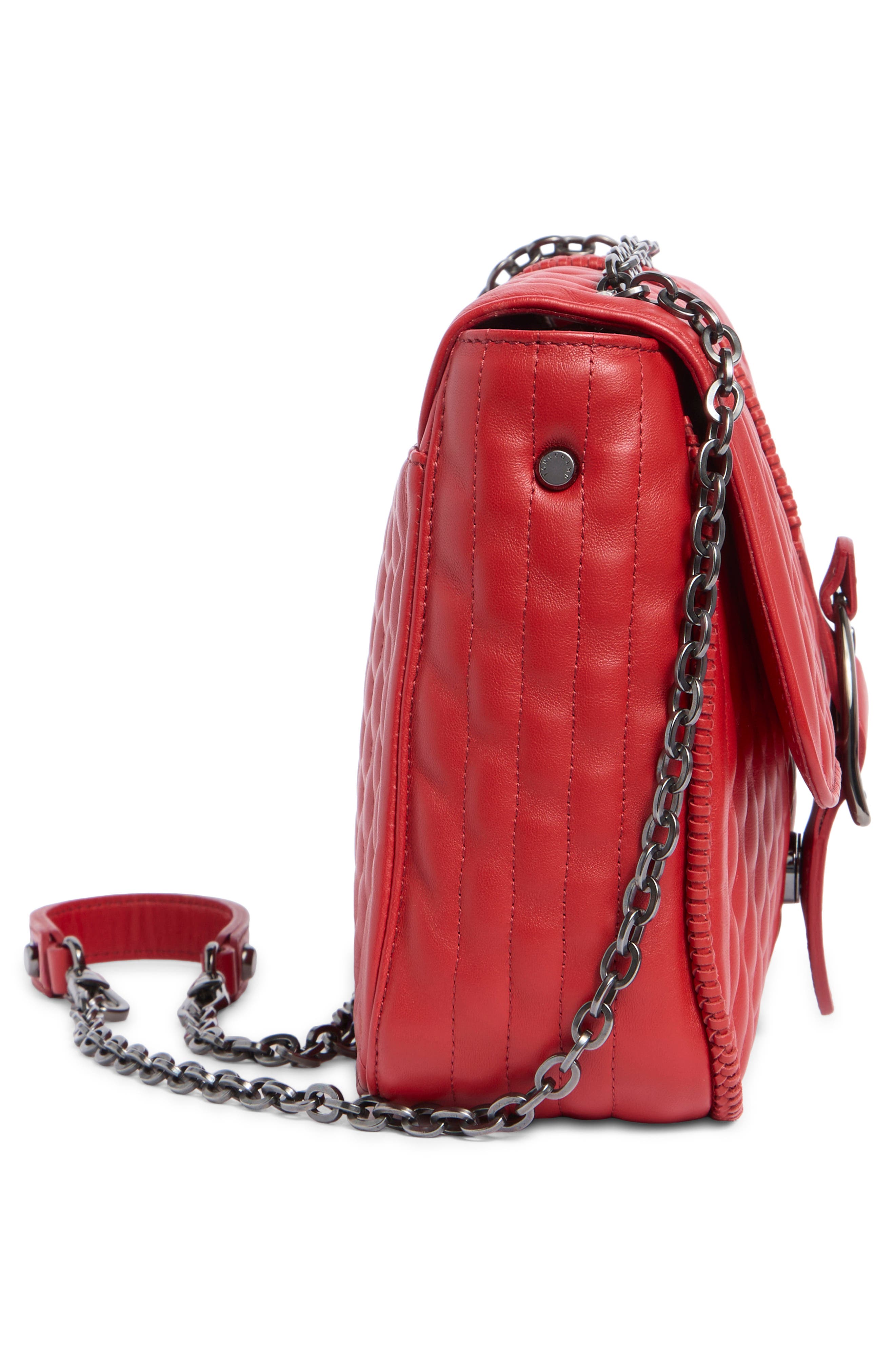 Longchamp Amazone Medium Quilted Leather Crossbody Bag, Alternate, color, Red