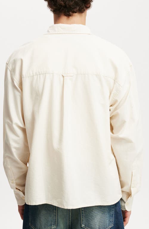 COTTON ON CROPPED OXFORD LONG SLEEVE SHIRT