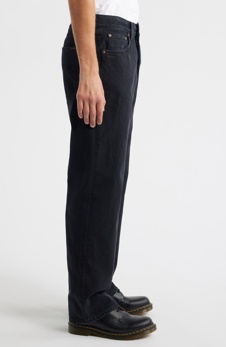 Nudie Jeans Tuff Tony Organic Cotton Loose Fit Jeans, Alternate, color, Black Vintage
