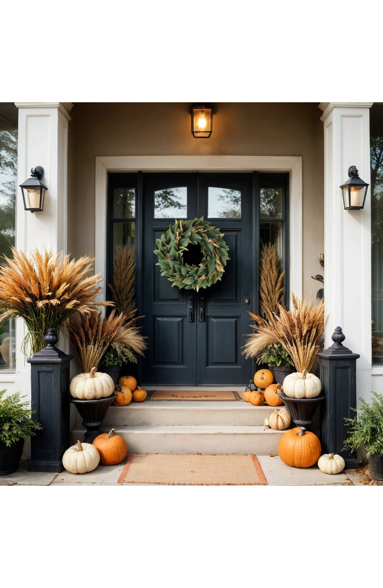 CG Hunter 30 inch Faux Green Magnolia Leaf Wreath, Alternate, color, Green