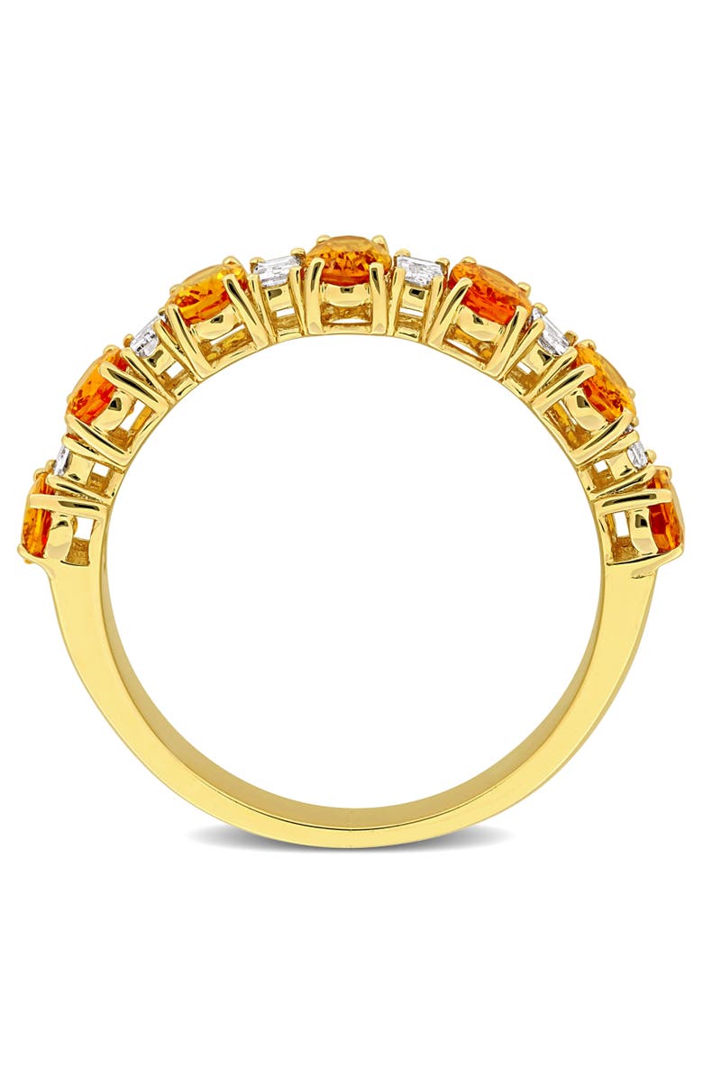 Julianna B. Sapphire & Diamond Anniversary Band 14k, Alternate, color, Yellow Sapphire/Yellow Gold