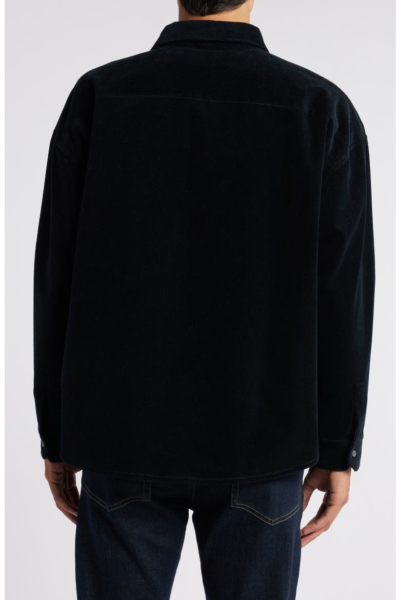 Relaxed Corduroy Button-Up Shirt Jacket, Alternate, color, DARK NAVY