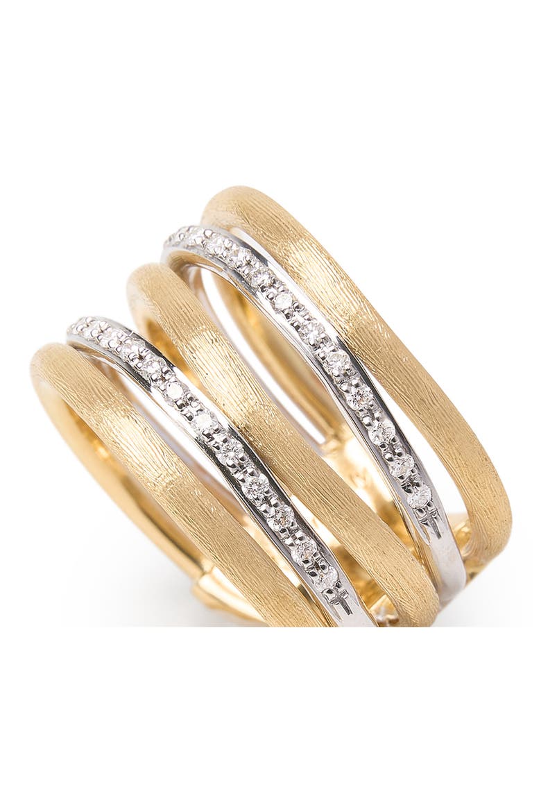 18k Gold Multi-Band Diamond Stack Ring, Alternate, color, YELLOW GOLD/WHITE GOLD