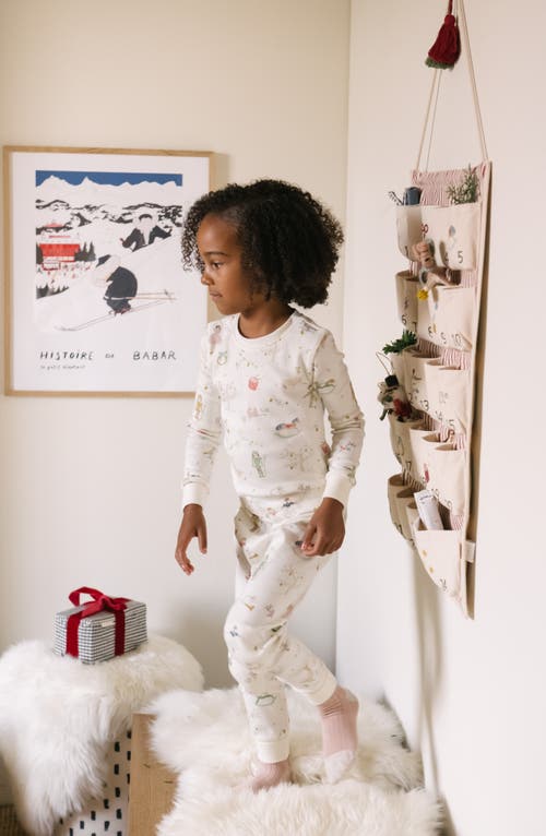 Pehr Kids' Organic Cotton Rib Fitted Pajamas In Multi