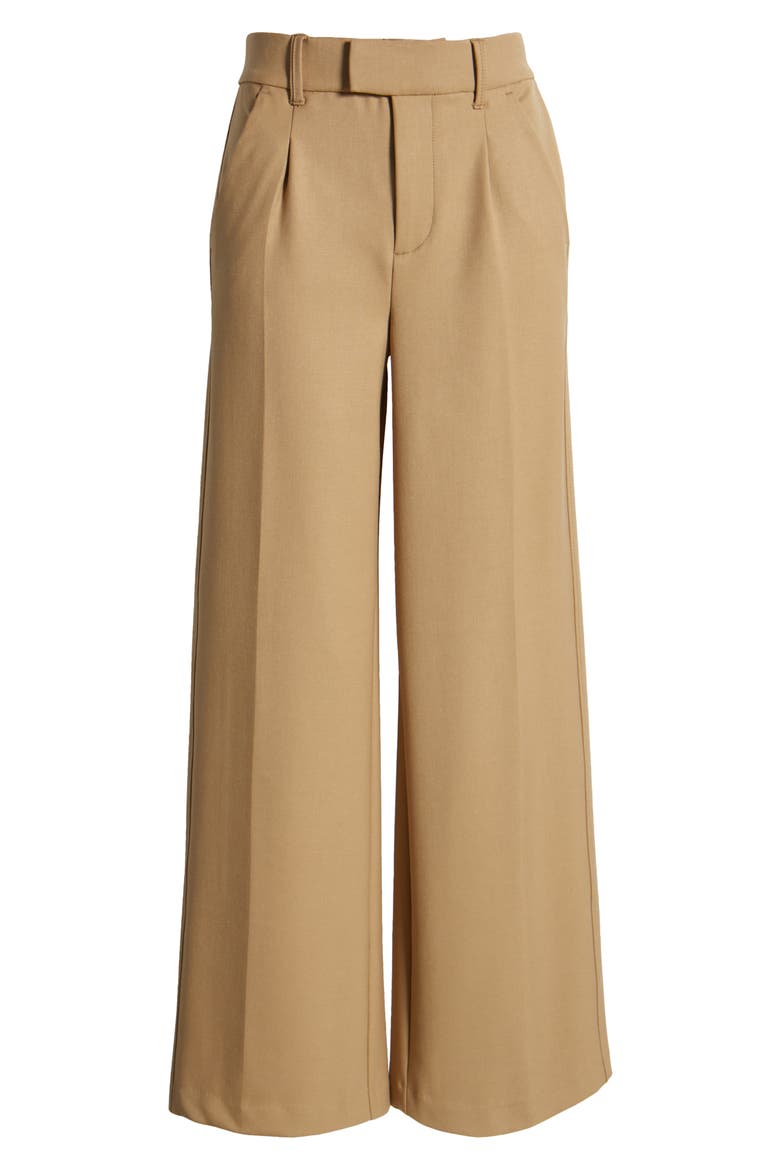 Relaxed Waist Wide Leg Trousers, Alternate, color, HAZELNUT CREAM