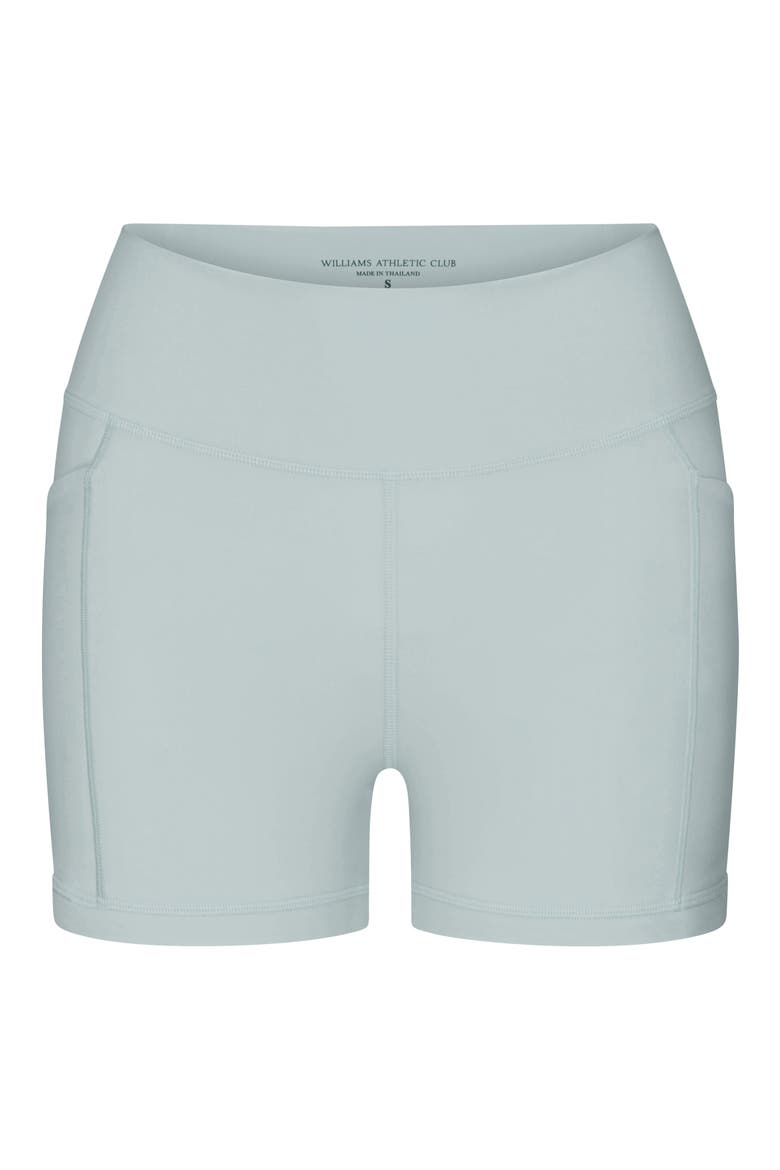 Heather High Waist Pocket Bike Shorts, Alternate, color, PORCELAIN BLUE