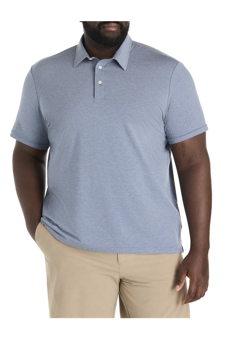 Big & Tall Movement Polo Shirt, Main, color, AZURE BEACH STRIPE